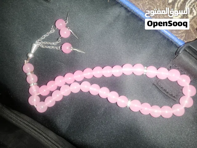 للبيع مسبحة حجر روز كوارتز أصلي - ثقيلة وفخمة