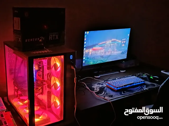 ست اب كامل للبيع RTX 3060 Msi water cooler 6 fans Lian LI 16 ram Red dragon keyboard mouse شاشه mou