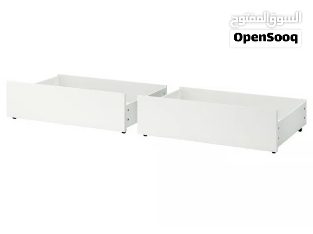 4 ادرج أسرة من ايكيا Bed storage box for high bed frame, white, 200 cm