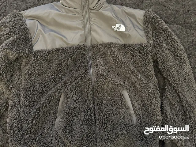 جاكيت the north face اسود فرو جديد