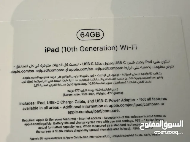 110 KD iPad (10th generation 64GB) BLUE COLOR brand new