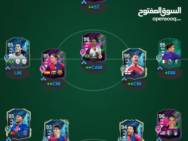 حساب فيفا رهيب ريته 95 فيه كثير لاعبين بالزين مثل رونالدينهو و اندريك و كوندي و كم لاعب همين في ريت