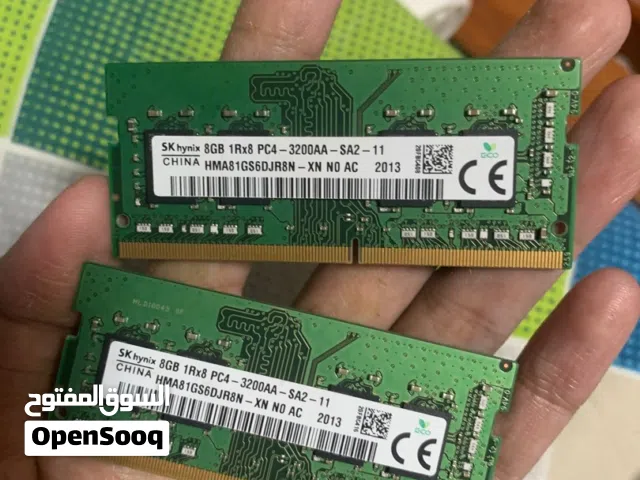 ( مطلوب ) رام لابتوب تردد 3200 و بحجم 8 أو 16 مستعملة