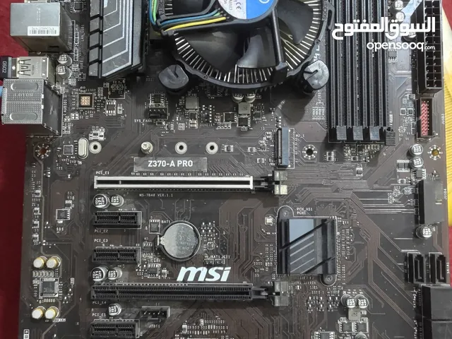 msi z370 a pro motherboard with i3 8100 processor