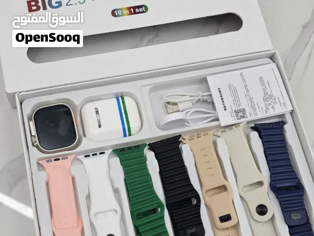 سمارت ووتش فخمة + 7 قشاط + سماعة مدمجة أناقة + ذكاء + جودة عالية   من أفخم الحقائب – أعلى جو