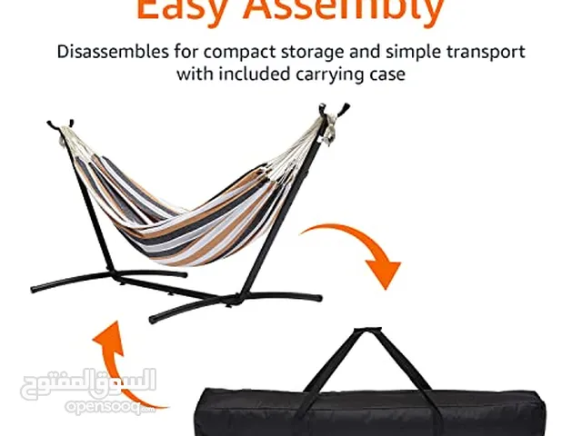 ارجوحه محمولة للحديقة الخارجيه سرير معلق تخييم ارجوحه مخططة هاموك Portable Hammock Outdoor Garden Ha