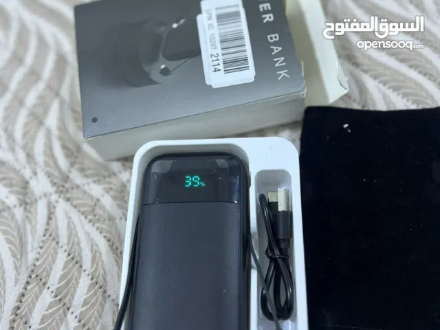 Power bank بور بانك  السعة 13800mah مع كيبلين مدمجة type c + lightning