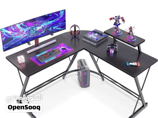 مكتب للدراسة والغيمنغ على شكل حرف L ممتاز لتوفير المساحة