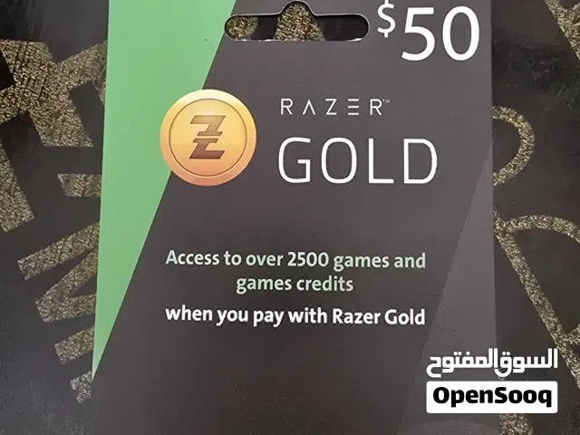 RAZER GOLD GIFT CARD ($50), FOR SALE