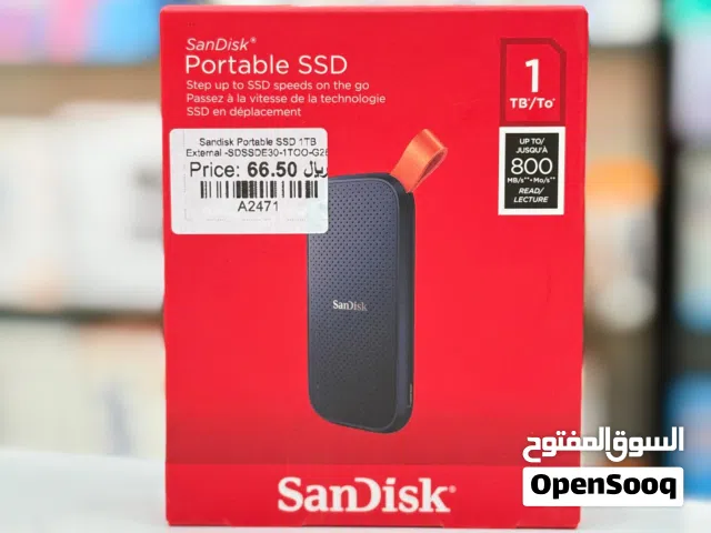 Brand New SanDisk Portable SSD in Oman  High-Speed  3 Year Warranty
