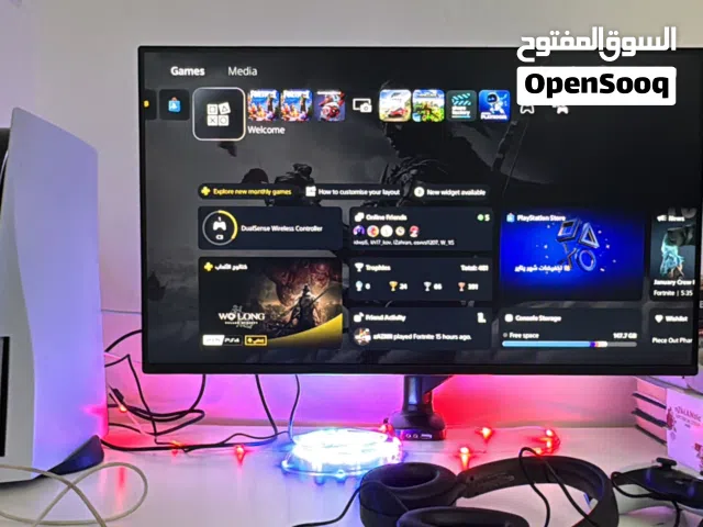 شاشة LG مستخدمة شهرين مع ستاند 120hz