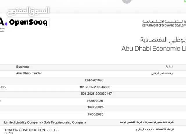 رخصه مقاولات للتنازل بدون مقابل مادي