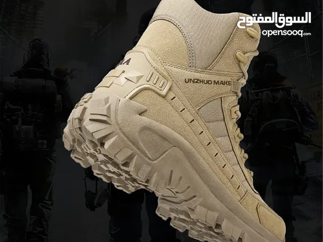 صحراوي خفيف الوزن وجيد التهوية، حذاء عسكري برقبة عالية، حذاء تكتيكي قتالي جيد التهوية ومقاوم للماء و