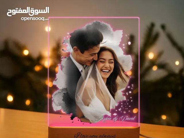 Personalized Light-Up Acrylic Photo Frame Custom Size Available