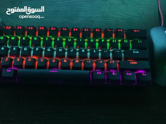 كيبورد bajal وماوس fantech اصلي rgb