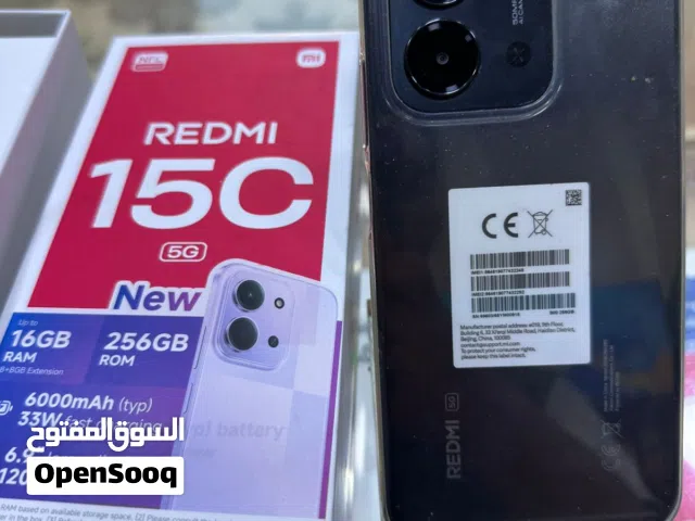 ريدمي 15c 5G الذاكرة 256 والرام 16 معه كامل اغراضه