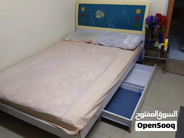 Bed with Mattress with fancy headrest