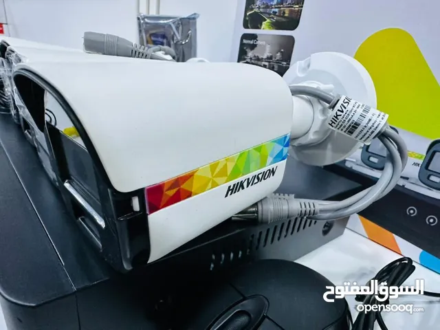 منظومات كاميرات مراقبة صوت و صورة و رؤية ليلية ملونة بدقة 5ميقا HIKVISION و 2ميقا فل HD