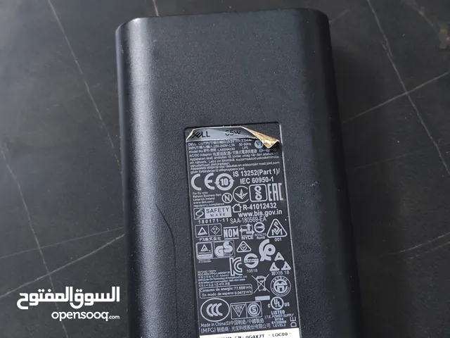 شاحن لابتوب DELL الاصلي 100/100 مستعمل بحالة ممتازه محفور DELL