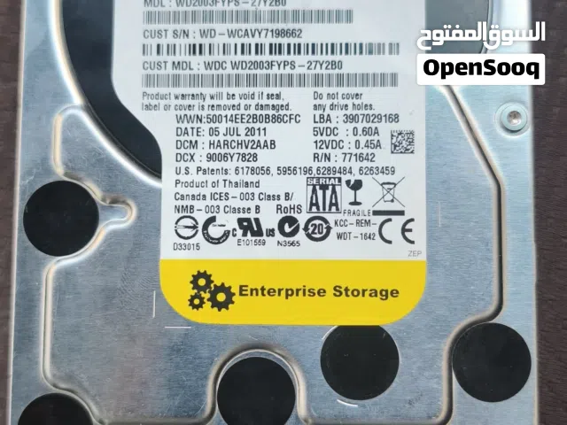 هاردسك شبه جديد 2تيرا بايت