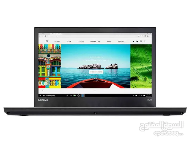 Lenovo ThinkPad T470 14" Core i5-6300U 2.40GHz -8GB DDR4 256GB SSD Webcam Win 10 Pro أنظر التفاصيل