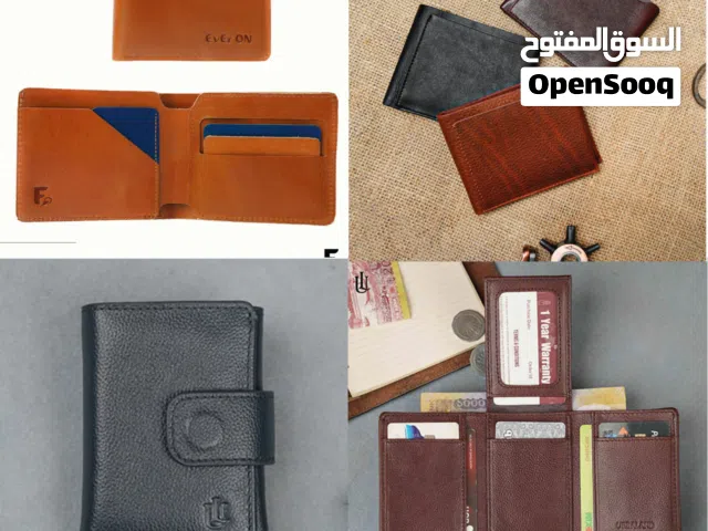 Slim Leather Wallet for Men Multiple Card Slots Everyday Use محفظة جلد رجالية نحيفة متعددة الب