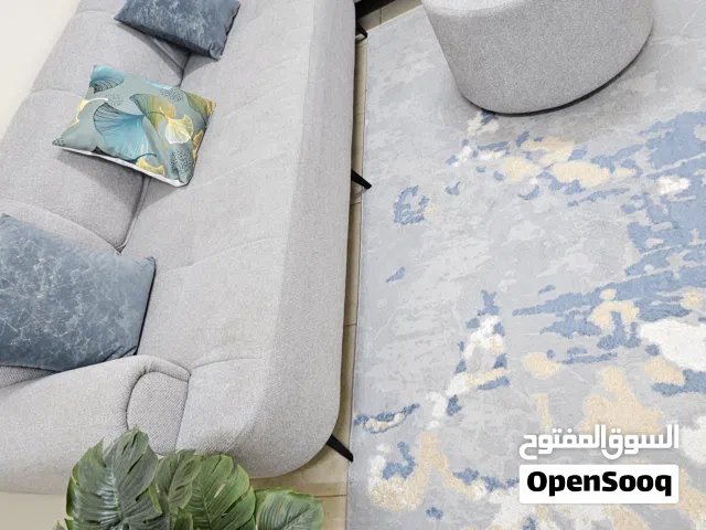 كنبات راقية وفخمة + طاولة + زولية + ستارة Luxury Sofa + Table + Mattress + Curtain