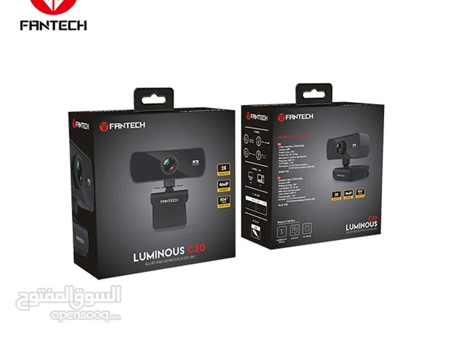 Fantech Luminous C30 2K Webcam كاميرا فانتيك لومينوس جديدة