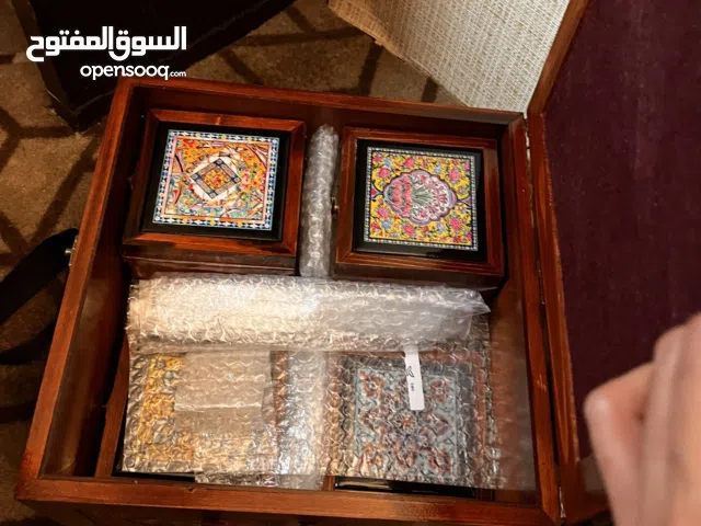 زعفران إيراني أصلي 100% نقي، مع علب خشبية ومزخرفة بالبلاط مجاناً