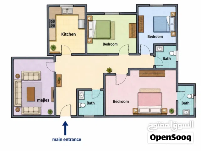 1600 ft² 3 Bedrooms Apartments for Rent in Al Ain Central District