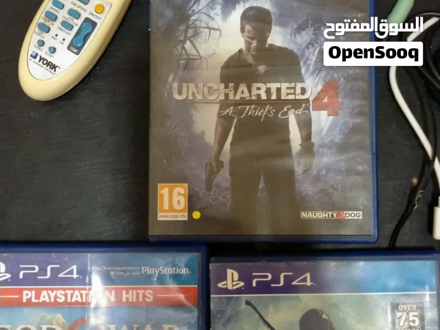 Playstation 4 games (Uncharted 4, God of War, Tomb Raider)