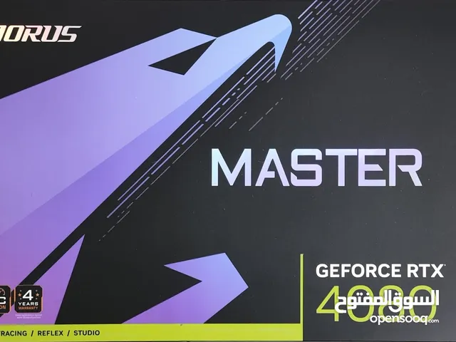 للبيع كارت شاشة من اوروس ماستر 4080 نظيف جدا و مستعمل شي قليل   aorus master 4080