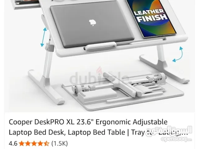 Laptop bed desk adjustable