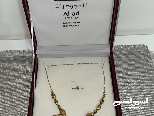 طقم مجوهرات فاخر للبيع - فضة أصلية مطلية ذهب