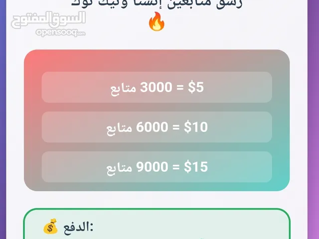 رشق متابعين إنستا وتيك توك