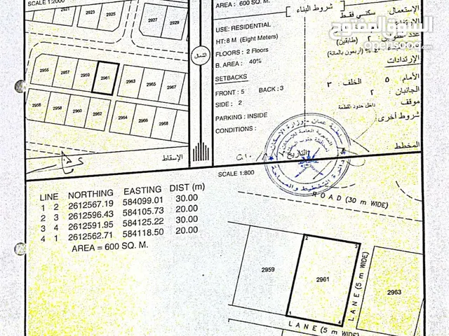 Residential Land for Sale in Al Batinah Barka