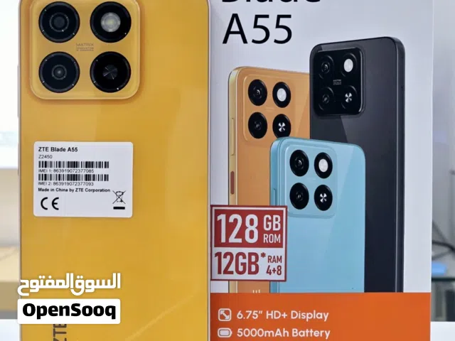 هاتف من شركة ZTE موديل بليد A55 مساحة 128 جيبي والرام 8 جيبي رام  العرض العيد الوطني