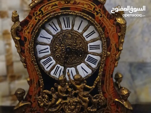 ساعه بهيكل فرنسي وماكنه المانيه فرانز هرمل تنزيل نحاس ارتفاع 57 سم