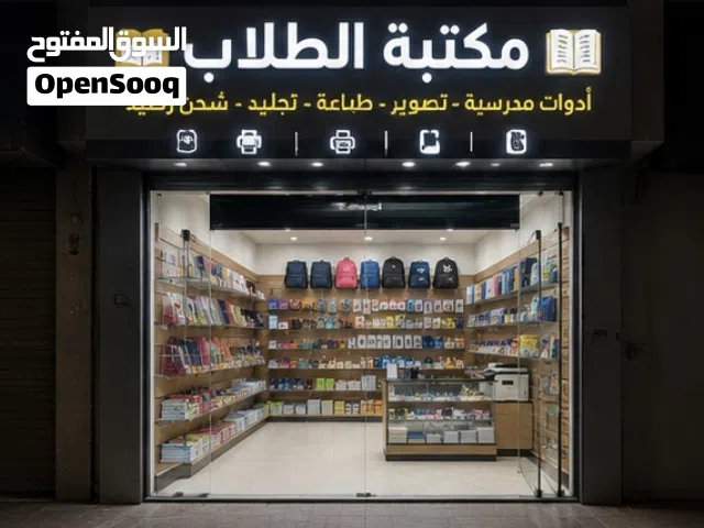 مكتبة قرطاسية مطلوب شريك ممول