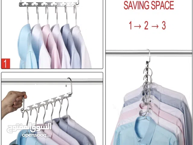 علاقات ملابس متدرجة لتوفير مساحة الخزانة Metal Magic Hangers