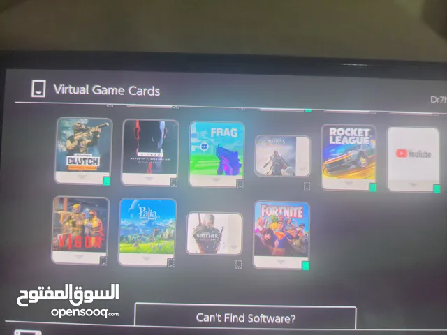 نتندو نسخة old مع حساب فورت نايت وركت ليج ولعبة ريدديد ومع اكسسوارات زائدة
