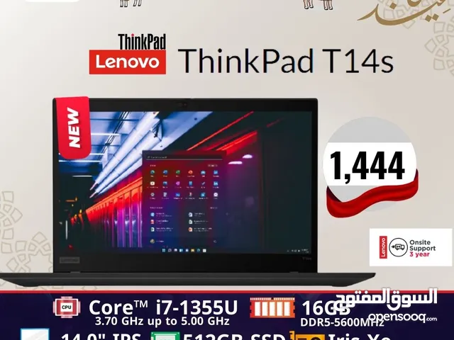 laptop lenovo thinkPad T14s   Ci7-13  لابتوب لينوفو ثنك باد كور اي 7