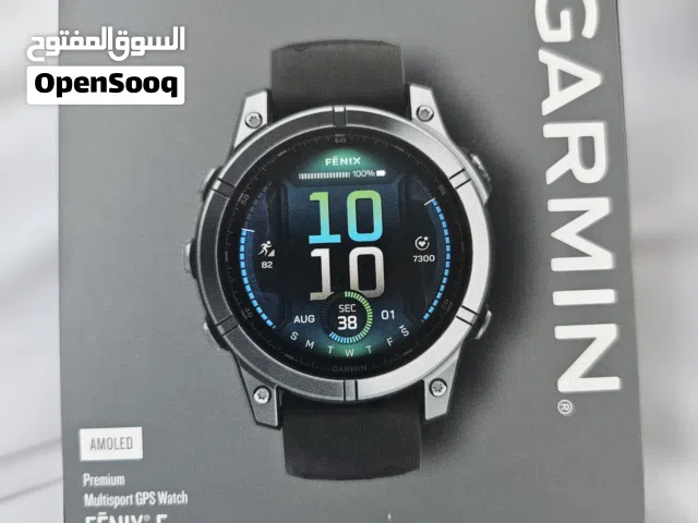fēnix E – 47 mm, AMOLED Stainless Steel with Black Silicone Band