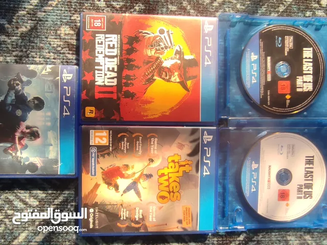 العاب ps4 مستعملة الي موجودة بالصورة