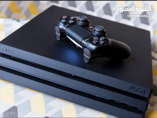 بلايستيشن 4 برو معدل عليه اكثر من 15 لعبة مساحة واحد تيرا مستعمل بحالة الوكاله جهاز بالصلاة عالنبي