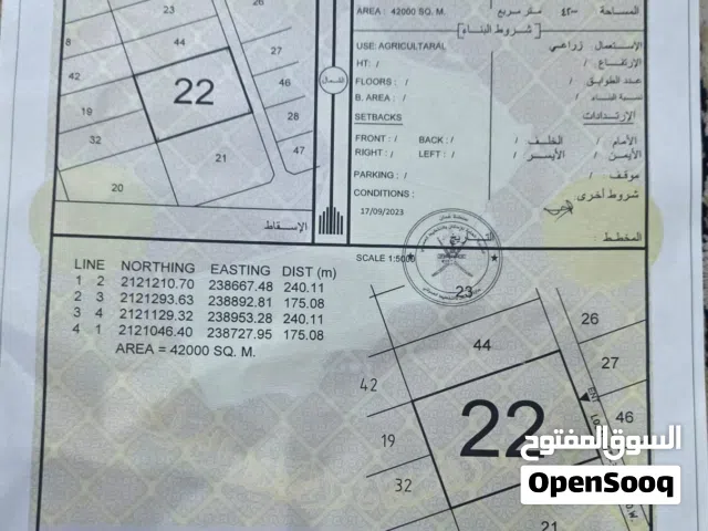 للبيع أرض زراعي في مقشن المساحه 42000 سعر 49000 الف صافي المالك فرصه