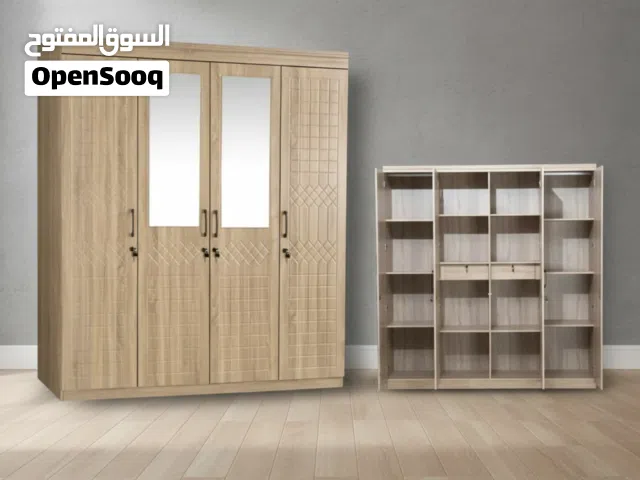 خزانة ملابس خشبية مودرن 4 أبواب مع مرايا - 9856-4 SOLID