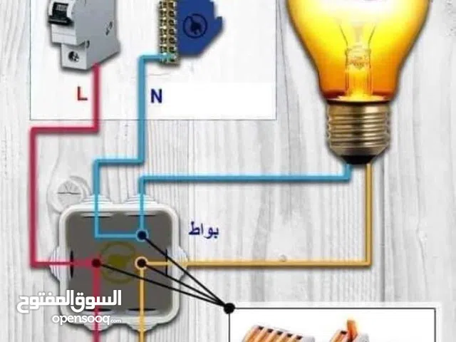 فني صيانة وتركيبات كهربائية  صيانة سبوتلايت وتركيب  وصيانة ثريات  اضاءة ليد