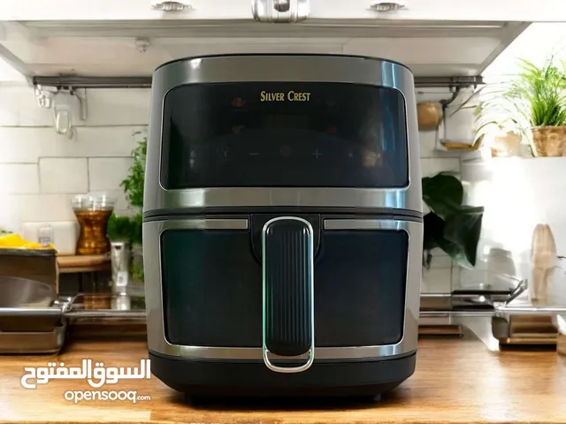 قلاية هوائية 8 لتر براند سلفر كرست،سعة كبيرة ومناسبة للعائلات الكبيرة أو تحضير عدة وجبات في وقت واحد