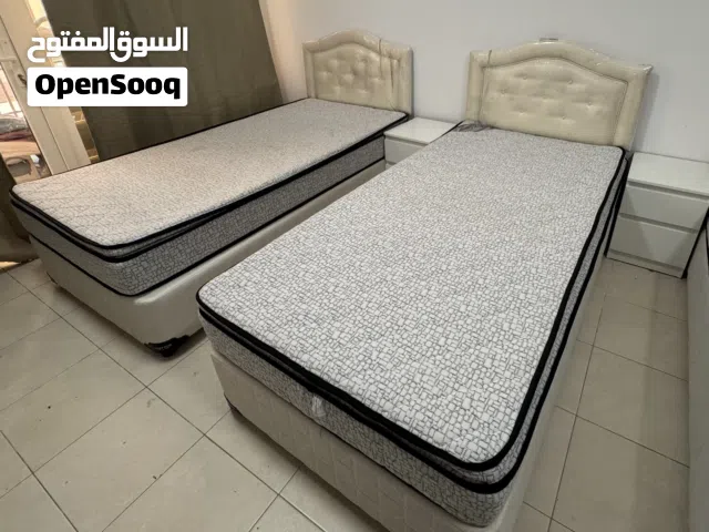 Bed + high quality Mattress + Nightstand 100×200cm  سرير فردي + مرتبة طبية جودة عالية + طاولة جانبية